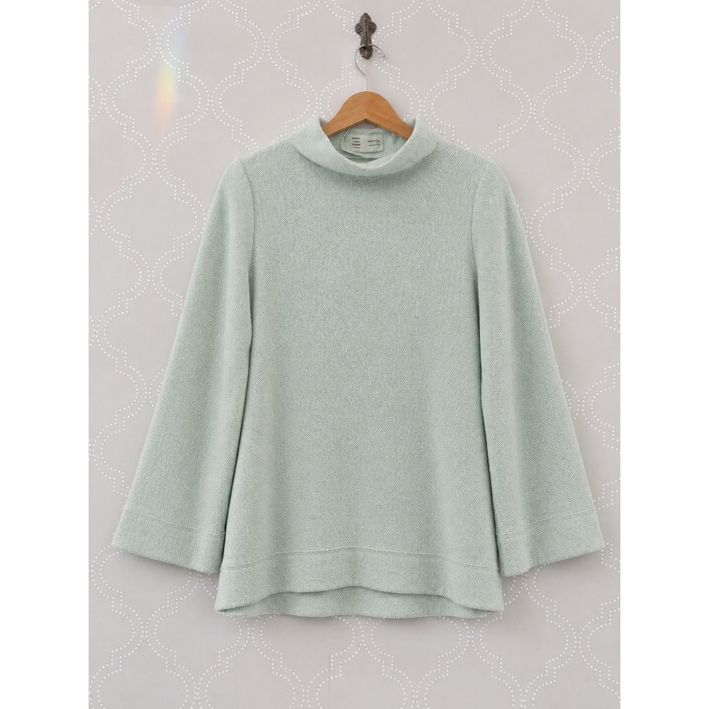Saturday Sunday Anthropologie Ellie‎ Mock Neck Textured Knit Top Oversized XS